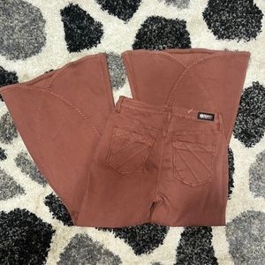 SHYANNE WOMEN'S HIGH RISE TULIP HEM SUPER FLARE JEANS